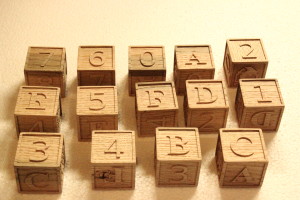 The numbers count from 0 to 9 and the letters start at A and go to F  which allows you to count to 255 in hexadecimal